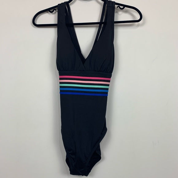 NWT La Blanca Multi Strap Cross Back Swimsuit - Picture 3 of 5